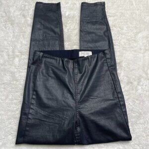 Rag & Bone Nina Black Faux Leather Skinny Pants High Rise Pull-On Size Small S